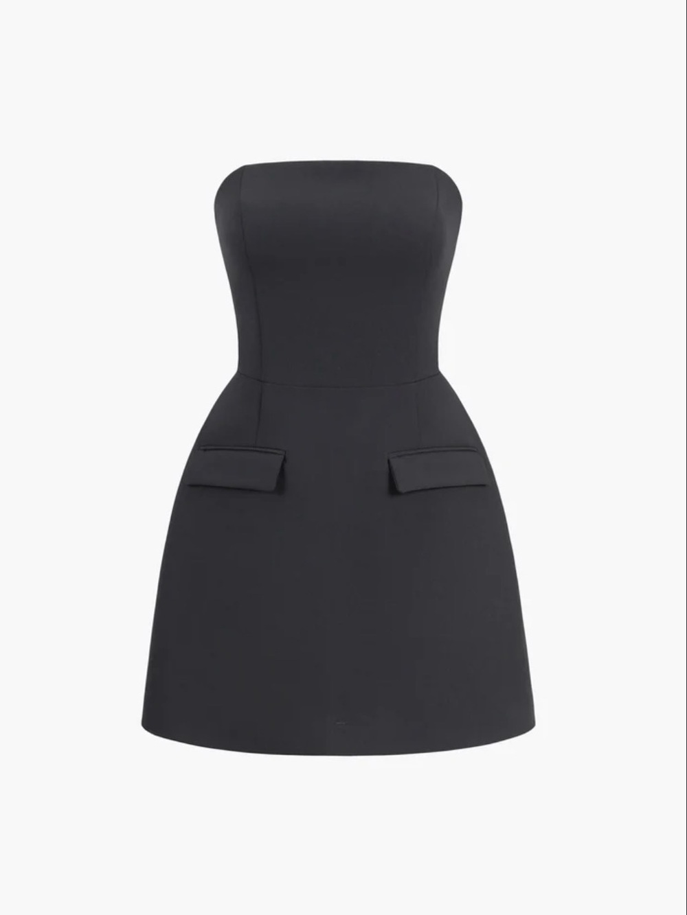Black Strapless Mini Dress - Classic Women's Cocktail Dress Size M